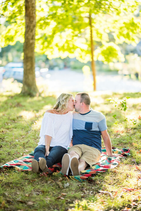 couple on a blanket Kaitlyn Ferris engaged 