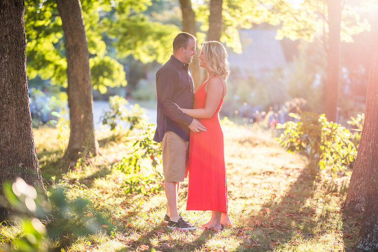 red dress golden hour couple Kaitlyn Ferris engaged 