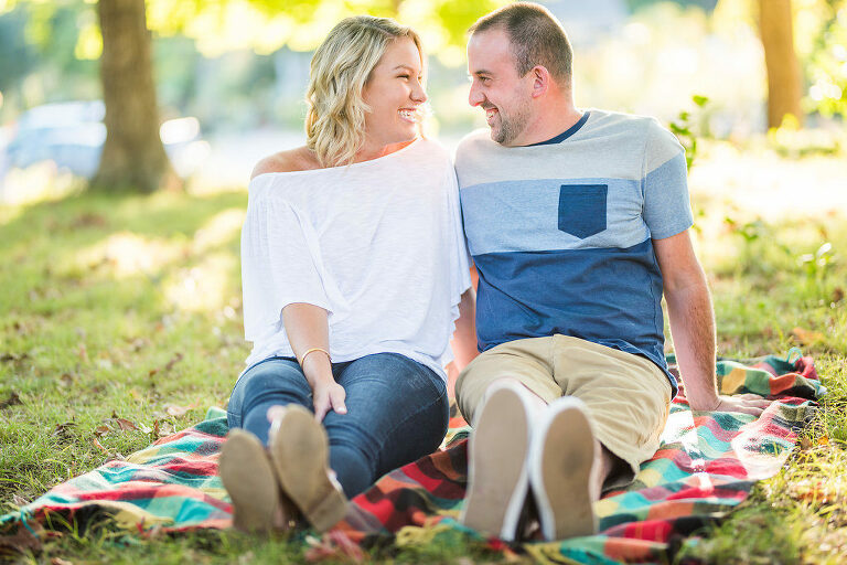 couple on a blanket Kaitlyn Ferris engaged 