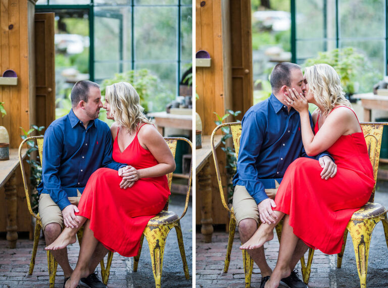 couple sitting in chair Kaitlyn Ferris engaged 