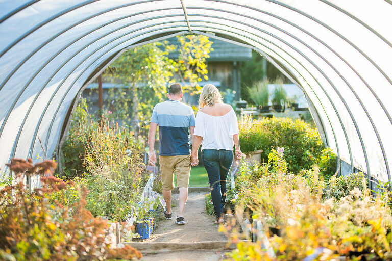 walking through the greenhouse Kaitlyn Ferris engaged 