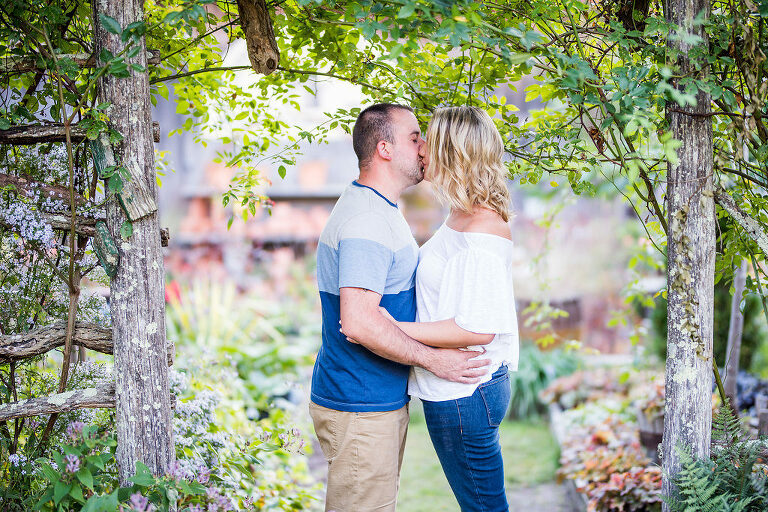 kissing under an arbor Kaitlyn Ferris engaged 
