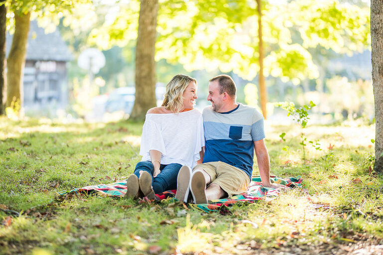 sitting on a blanket Kaitlyn Ferris engaged 
