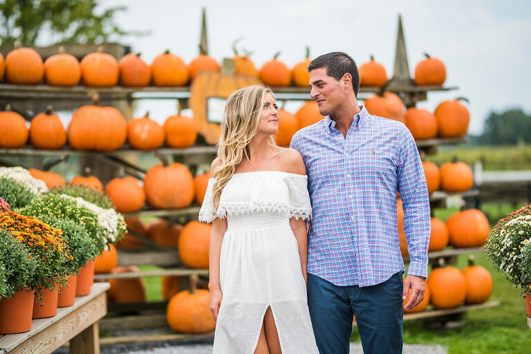 pumpkins romantic engagement two people