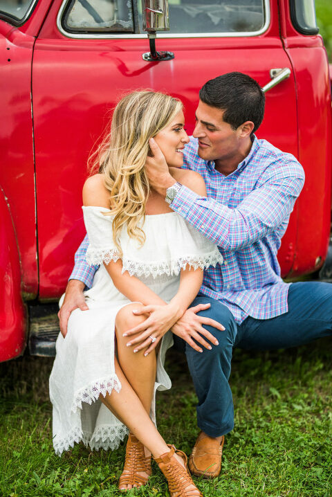 red truck Kaitlyn ferris photography romantic engagement