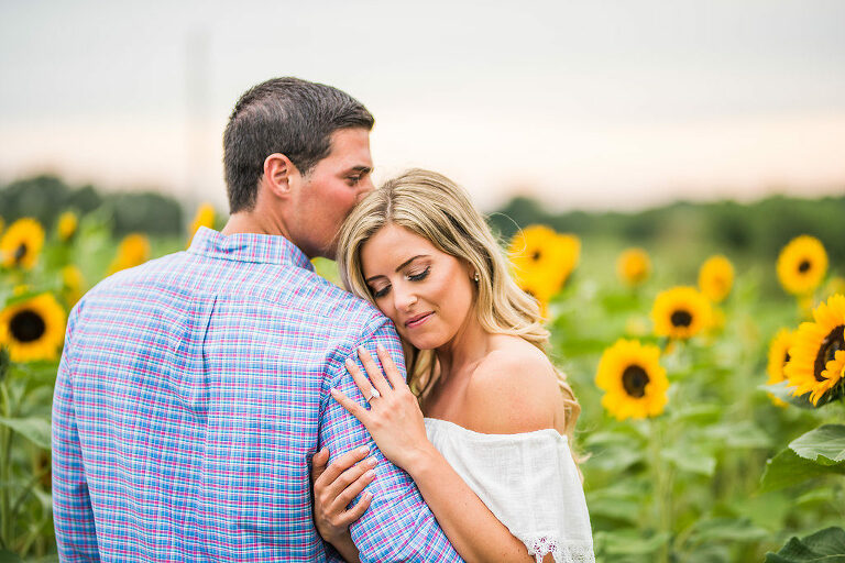 sunflowers romantic engagement Kaitlyn ferris photography