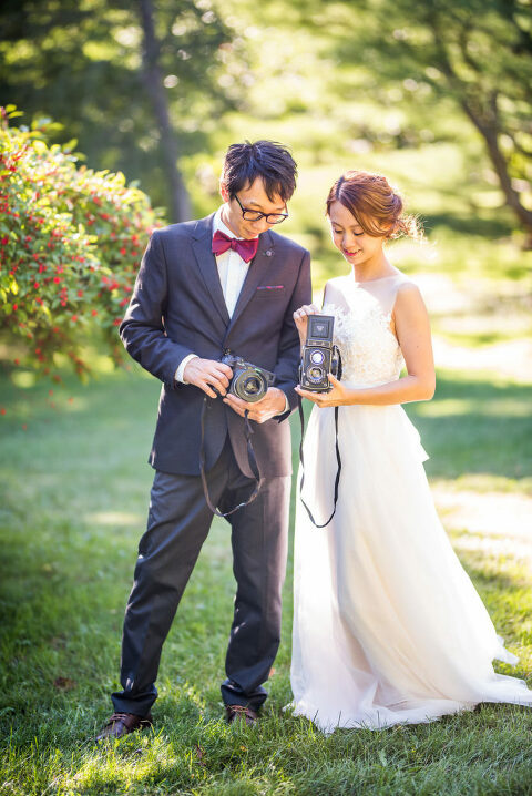 vintage cameras Kaitlyn Ferris photography garden wedding