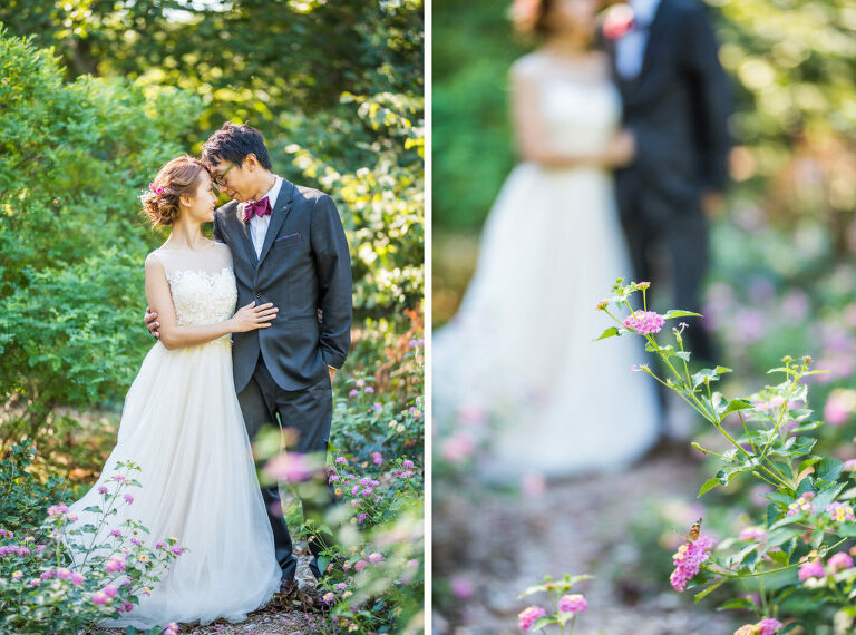 bride and groom portraits Kaitlyn Ferris photography garden wedding
