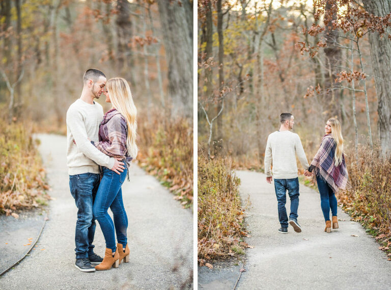 Fall Foliage Engagement Session Kaitlyn Ferris Photography Long Island Wedding and Engagement Photographer