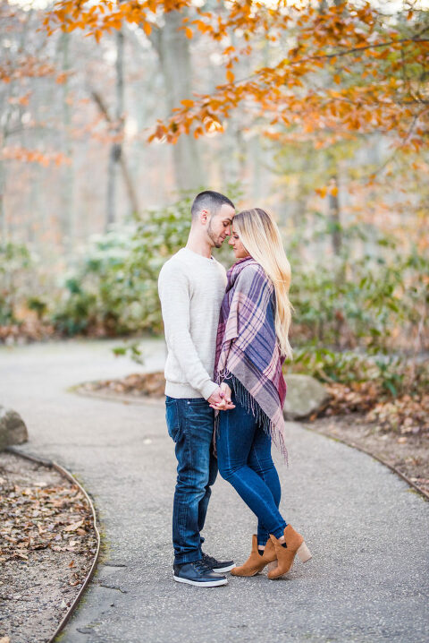 Fall Foliage Engagement Session Kaitlyn Ferris Photography Long Island Wedding and Engagement Photographer