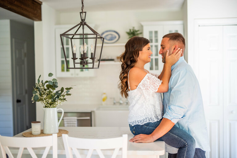 Calverton Engagement Shoot | Engagement Shoot at Home | Rustic Farrm Kitchen Engagement Shoot | North Forrk Wedding Photographer12