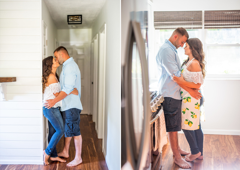 Calverton Engagement Shoot | Engagement Shoot at Home | Rustic Farrm Kitchen Engagement Shoot | North Forrk Wedding Photographer4